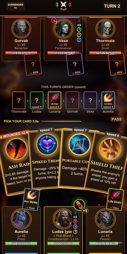 3v3 party PvP